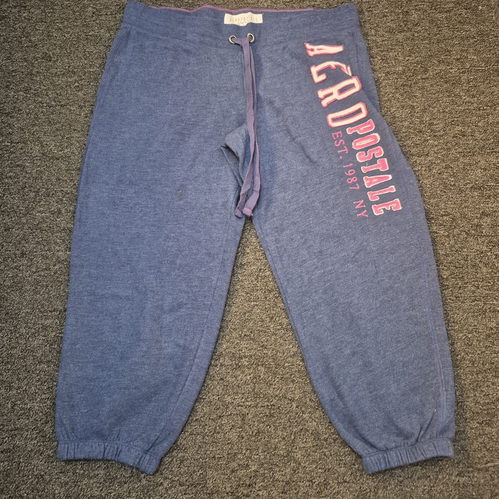 Aeropostale Blue Joggers with Pink Logo